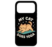 "My Cat Does Yoga" Cute Pet Theme Art Case for iPhone 17 Pro Max
