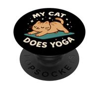 "My Cat Does Yoga" Cute Pet Theme Art PopSockets Adhesive PopGrip