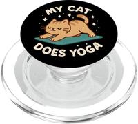 "My Cat Does Yoga" Cute Pet Theme Art PopSockets PopGrip for MagSafe