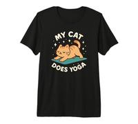 My Cat Does Yoga Cute Pet Theme Art Premium T-Shirt