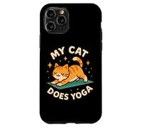 "My Cat Does Yoga" Pet Theme Art Cute Case for iPhone 11 Pro