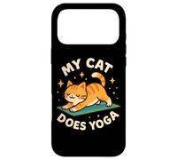 "My Cat Does Yoga" Pet Theme Art Cute Case for iPhone 17 Pro Max