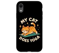 "My Cat Does Yoga" Pet Theme Art Cute Case for iPhone XR