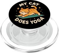 "My Cat Does Yoga" Pet Theme Art Cute PopSockets PopGrip for MagSafe