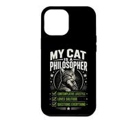 MY CAT IS A PHILOSOPHER Funny Cat with Thoughtful Pose Case for iPhone 12 Pro Max