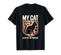 My Cat is My Co Op Partner Gamer Crest Cozy T-Shirt