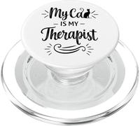 My Cat Is My Therapist - Funny Cat Lover Cat Moms Cat Dads PopSockets PopGrip for MagSafe