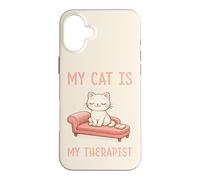 "My Cat Is My Therapist" Gift For Kittens Lovers Case for iPhone 16 Plus