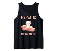 My Cat is My Therapist Gift for Kittens Lovers Tank Top