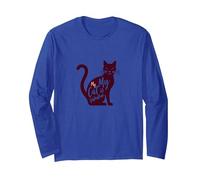 My Cat is My Valentine - Feline Love Long Sleeve T-Shirt, Adult Unisex, Royal Blue, S