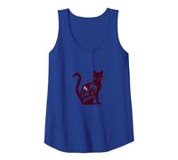 My Cat is My Valentine - Feline Love Tank Top, Women, Royal Blue, M