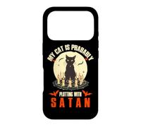 MY CAT IS PRABABLY PLOTTING WITH SATAN Case for iPhone 17 Pro