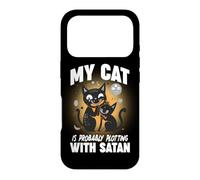 MY CAT IS PRABABLY PLOTTING WITH SATAN Case for iPhone 17 Pro