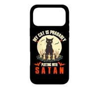 MY CAT IS PRABABLY PLOTTING WITH SATAN Case for iPhone 17 Pro Max