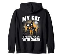 MY CAT IS PRABABLY PLOTTING WITH SATAN Zip Hoodie