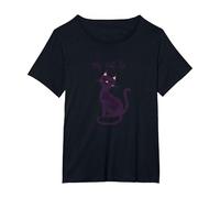 My Cat is Purr-FECT: Whimsical Feline Design for Cat Lovers T-Shirt, Women's Plus, Black, 4X