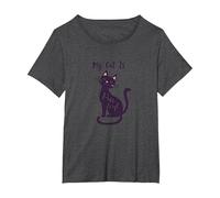 My Cat is Purr-FECT: Whimsical Feline Design for Cat Lovers T-Shirt, Women's Plus, Dark Heather Grey, 4X