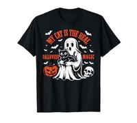 My Cat is The Real Halloween Magic Funny Pumpkin Cats Lovers T-Shirt