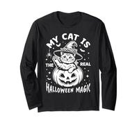 My cat is The Real Halloween Magic, Pumpkin Pet & Fur Parent Long Sleeve T-Shirt