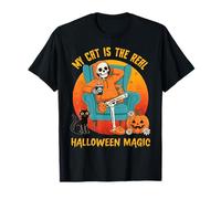 My cat is The Real Halloween Magic Skeleton Pumpkin Cute Pet T-Shirt