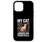 My Cat Judges My Fishing Skills Funny Angler Case for iPhone 12 mini