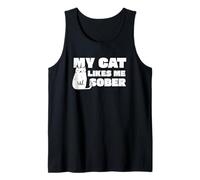 My Cat Likes Me Sober Tank Top