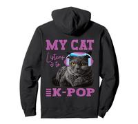 My Cat Listens To K-Pop Korean Music Lover Pullover Hoodie