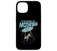 My Cat Reports To A Mothership UFO Alien men women Case for iPhone 13