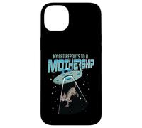 My Cat Reports To A Mothership UFO Alien men women Case for iPhone 14 Plus