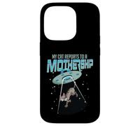 My Cat Reports To A Mothership UFO Alien men women Case for iPhone 14 Pro