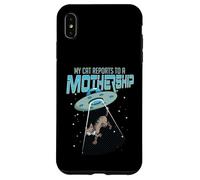 My Cat Reports To A Mothership UFO Alien men women Case for iPhone XS Max