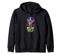 My Cat Saw It First UFO Zip Hoodie