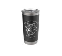 My Cat Thinks I'm Cool - Funny Cat Lover Kitty Stainless Steel Insulated Tumbler