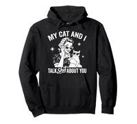 My Cats and I Talk Funny Cat Mom Vintage Pullover Hoodie