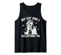 My Cats and I Talk Funny Cat Mom Vintage Tank Top