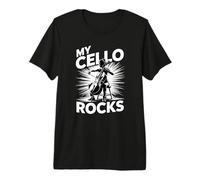 My Cello Rocks Funny Music Saying for Orchestra Cellist Premium T-Shirt