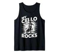 My Cello Rocks Funny Music Saying for Orchestra Cellist Tank Top