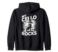 My Cello Rocks Funny Music Saying for Orchestra Cellist Zip Hoodie
