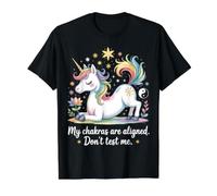 My Chakras are Aligned Unicorn Yoga Design Value Graphic T-Shirt, Men, Black, M