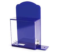 My Charity Boxes - Acrylic Donation Box - Collection Box Suggestion Box - with Front Window & Lock with 2 Key's -Blue