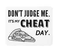 My Cheat Day Eat Pizza Diet Humor Mouse Pad Mouse Mat for Laptop Computer Non-Slip Rubber Base Waterproof White (11.8" x 9.8") Color: My Cheat Day