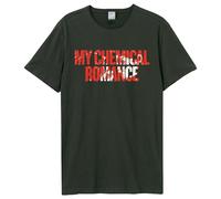 My Chemical Romance T Shirt Blood Splatter Logo new Official Unisex Charcoal