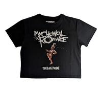 My Chemical Romance Crop Top T Shirt The Black Parade Official Womens Black S