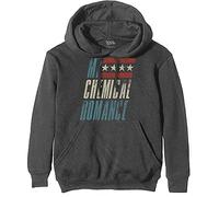 My Chemical Romance Hoodie Raceway logo Official Mens Charcoal Grey Pullover L