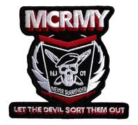 My Chemical Romance Never Surrender Woven Iron On Patch (One Size) (Black/White/Red)