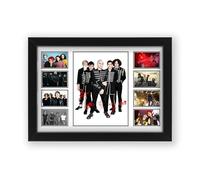 My Chemical Romance Signed Poster Print - Limited Edition Autograph Fan Gift - Collectible Memorabilia Merchandise (Framed A4 (30x21cm))