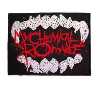 Rock Off officially licensed products My Chemical Romance The Black Parade Logo Fangs Standard Woven Patch Accessory Size