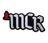 My Chemical Romance Woven Logo Iron On Patch (One Size) (Black/White/Red)