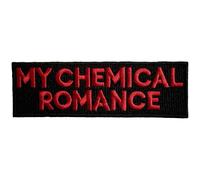 My Chemical Romance Woven Text Logo Iron On Patch (One Size) (Black/Red)