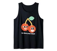 My Cherry Best Friend Fruit Pun Kawaii Funny Graphic Tank Top
